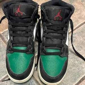 Jordan Kids Sneakers - Black, Green, and White